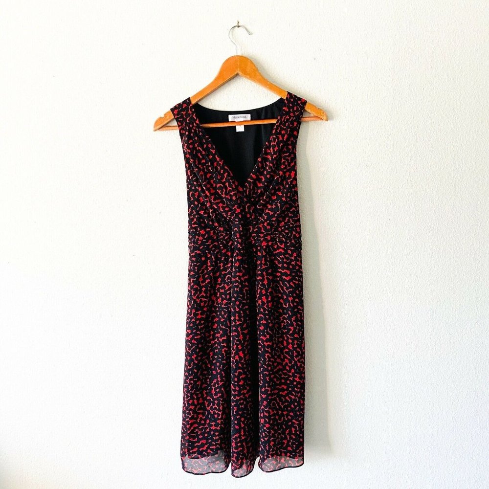 Motherhood Maternity sleeveless black and red dress size M tied